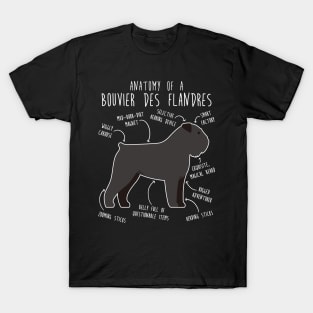 Bouvier Des Flandres Dog Anatomy T-Shirt